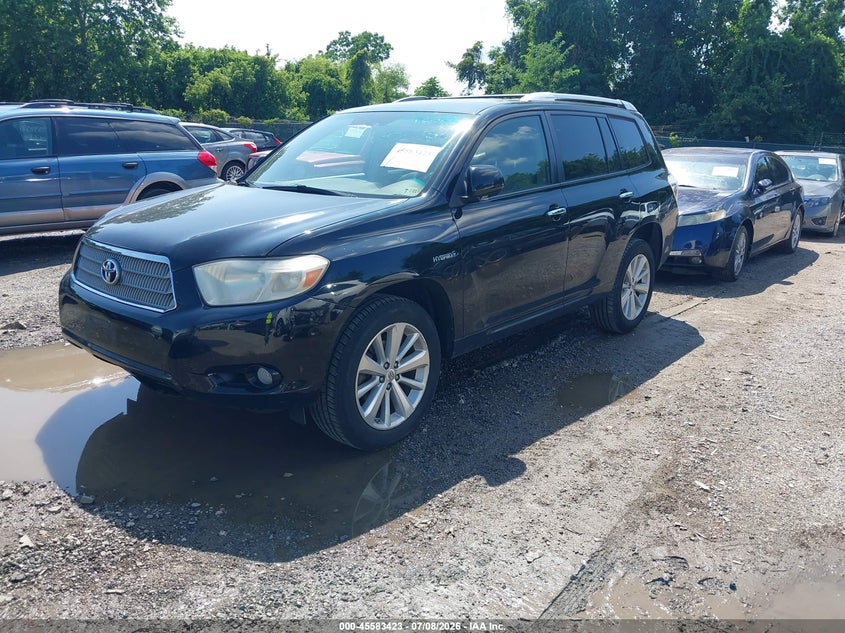 2008 Toyota Highlander hybrid VIN JTEEW44A182001443 IAAI salvage auction — NORMAL WEAR, Clear (Maryland), sold $775 on 2026-07-23 (photo 2)