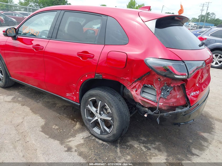 2024 Honda Hr-v VIN 3CZRZ1H71RM706869 IAAI salvage auction — LEFT REAR, Salvage Title, sold $9,600 on 2026-08-25 (photo 6)