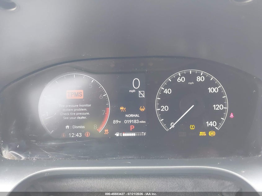 2024 Honda Hr-v VIN 3CZRZ1H71RM706869 IAAI salvage auction — LEFT REAR, Salvage Title, sold $9,600 on 2026-08-25 (photo 7)