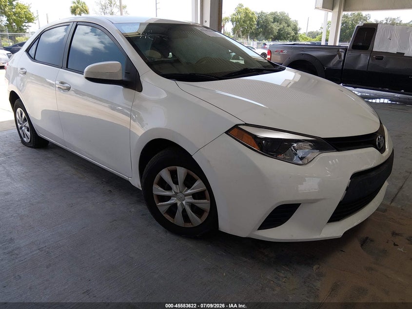 2016 Toyota Corolla VIN 5YFBURHE8GP404424 IAAI salvage auction — SIDE, Rebuildable (Florida), sold $3,300 on 2026-07-31 (photo 1)