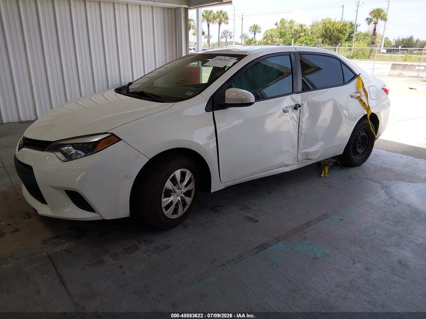 2016 Toyota Corolla VIN 5YFBURHE8GP404424 IAAI salvage auction — SIDE, Rebuildable (Florida), sold $3,300 on 2026-07-31 (photo 2)