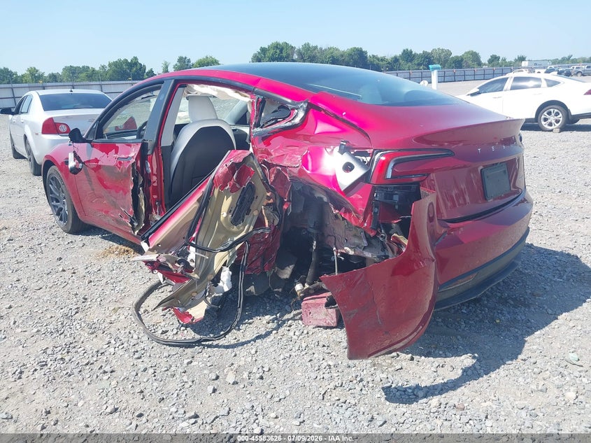 2024 Tesla Model 3 VIN 5YJ3E1EB5RF761605 IAAI salvage auction — REAR END, Salvage (Arkansas), sold $6,800 on 2026-08-02 (photo 3)