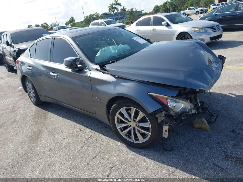 2016 Infiniti Q50 VIN JN1EV7AP4GM304532 IAAI salvage auction — FRONT END, Wait Title, sold $1,200 on 2026-09-05 (photo 1)