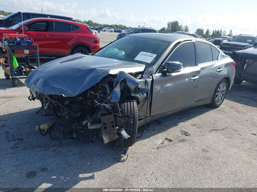 2016 Infiniti Q50 VIN JN1EV7AP4GM304532 IAAI salvage auction — FRONT END, Wait Title, sold $1,200 on 2026-09-05 (photo 2)