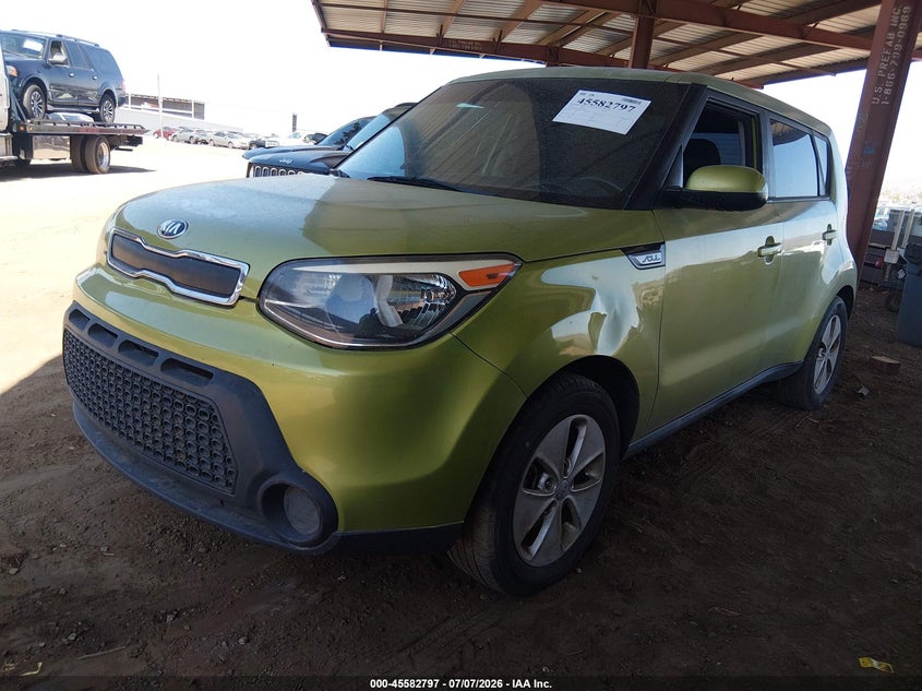 2016 Kia Soul VIN KNDJN2A20G7854943 IAAI salvage auction — NORMAL WEAR, Restored (Arizona), sold $525 on 2026-07-28 (photo 2)
