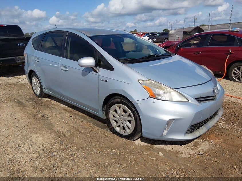 2012 Toyota Prius v VIN JTDZN3EU7C3141124 IAAI salvage auction — RIGHT SIDE, Clear (Alabama), sold $25 on 2026-07-21 (photo 1)