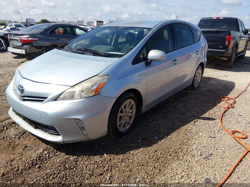 2012 Toyota Prius v VIN JTDZN3EU7C3141124 IAAI salvage auction — RIGHT SIDE, Clear (Alabama), sold $25 on 2026-07-21 (photo 2)