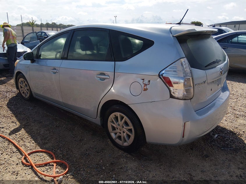 2012 Toyota Prius v VIN JTDZN3EU7C3141124 IAAI salvage auction — RIGHT SIDE, Clear (Alabama), sold $25 on 2026-07-21 (photo 3)