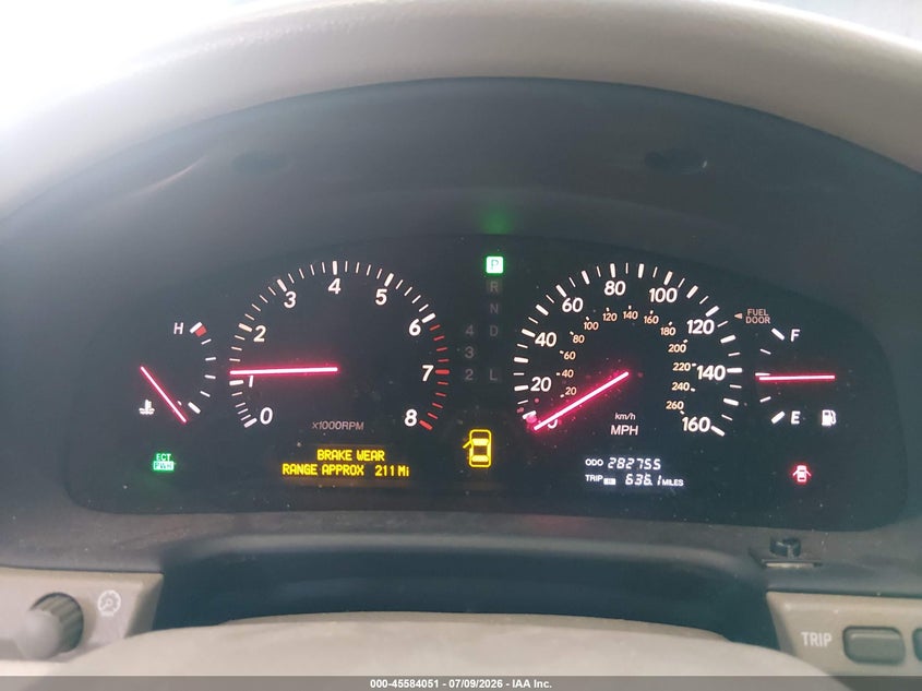 2003 Lexus Ls 430 VIN JTHBN30F330116845 IAAI salvage auction — REAR END, Salvage (Georgia), sold $475 on 2026-07-29 (photo 7)