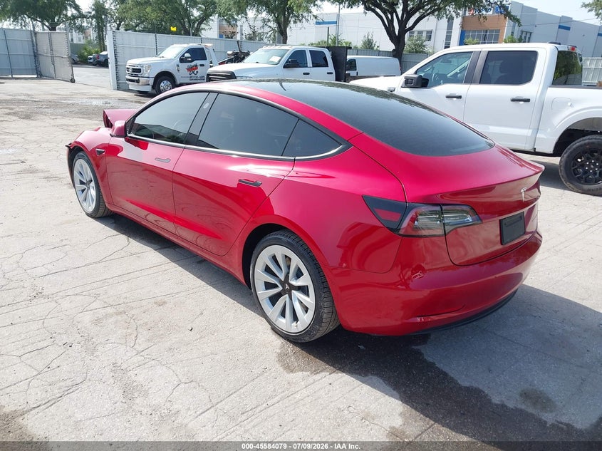 2022 Tesla Model 3 VIN 5YJ3E1EB3NF126991 IAAI salvage auction — FRONT END, Rebuildable (Florida), sold $6,800 on 2026-07-30 (photo 3)