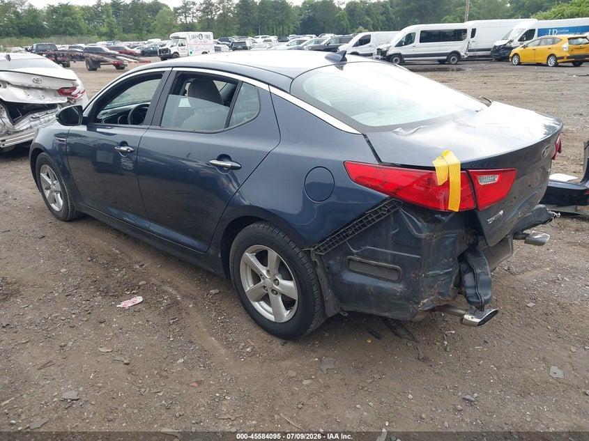 2015 Kia Optima VIN KNAGM4A70F5588772 IAAI salvage auction — REAR END, Mv-907A (New York), sold $500 on 2026-07-28 (photo 3)