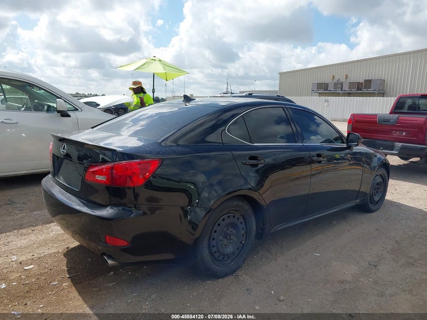 2007 Lexus Is 250 VIN JTHBK262X72057715 IAAI salvage auction — NORMAL WEAR, Original (Texas), sold $175 on 2026-07-09 (photo 4)