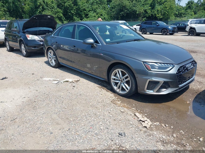 2024 Audi A4 VIN WAUEAAF43RN013499 IAAI salvage auction — FRONT END, Salvage Title, sold $5,600 on 2026-07-22 (photo 1)