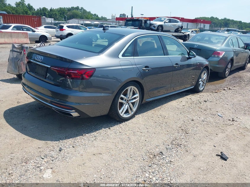 2024 Audi A4 VIN WAUEAAF43RN013499 IAAI salvage auction — FRONT END, Salvage Title, sold $5,600 on 2026-07-22 (photo 4)