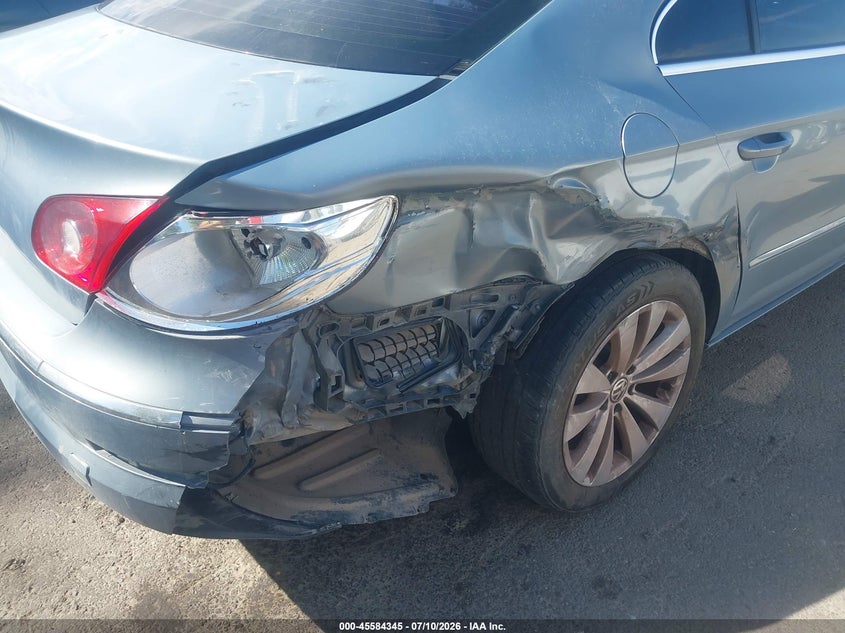 2012 Volkswagen Passat cc VIN WVWMP7ANXCE537577 IAAI salvage auction — RIGHT REAR, Salvage (Idaho), sold $400 on 2026-08-20 (photo 6)