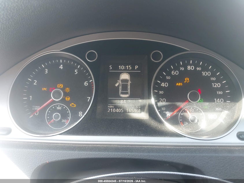 2012 Volkswagen Passat cc VIN WVWMP7ANXCE537577 IAAI salvage auction — RIGHT REAR, Salvage (Idaho), sold $400 on 2026-08-20 (photo 7)