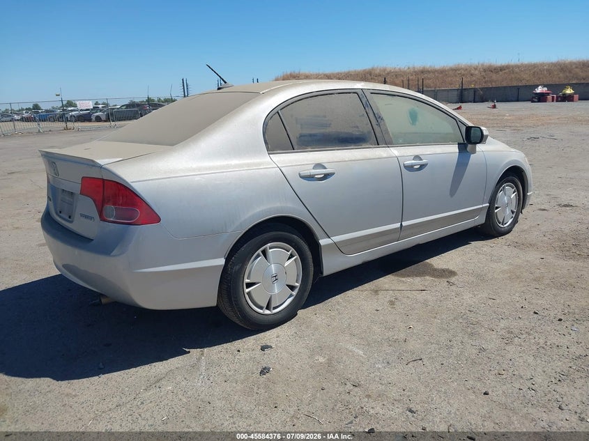 2008 Honda Civic hybrid VIN JHMFA36248S011020 IAAI salvage auction — NORMAL WEAR, Clear - Dealer Only (California), sold $2,325 on 2026-07-15 (photo 4)