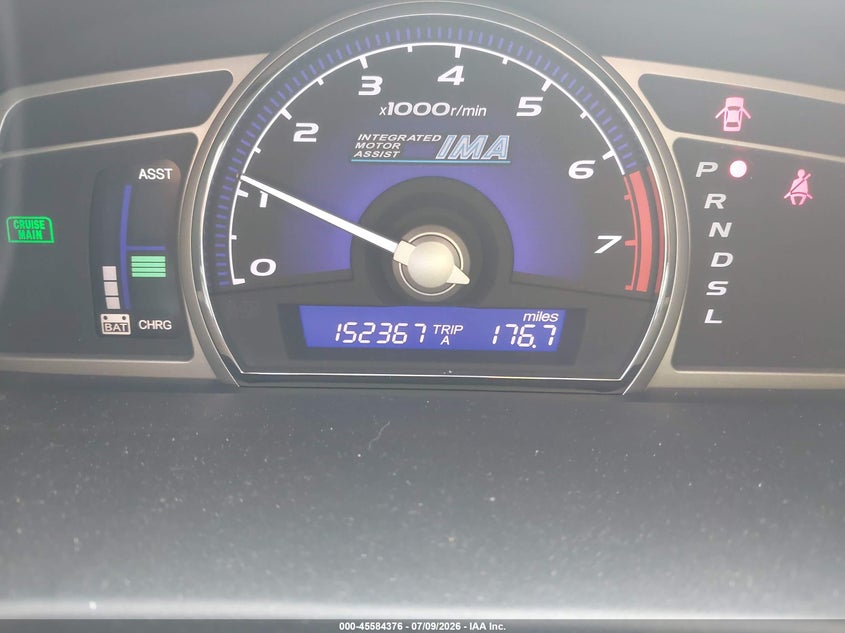 2008 Honda Civic hybrid VIN JHMFA36248S011020 IAAI salvage auction — NORMAL WEAR, Clear - Dealer Only (California), sold $2,325 on 2026-07-15 (photo 7)