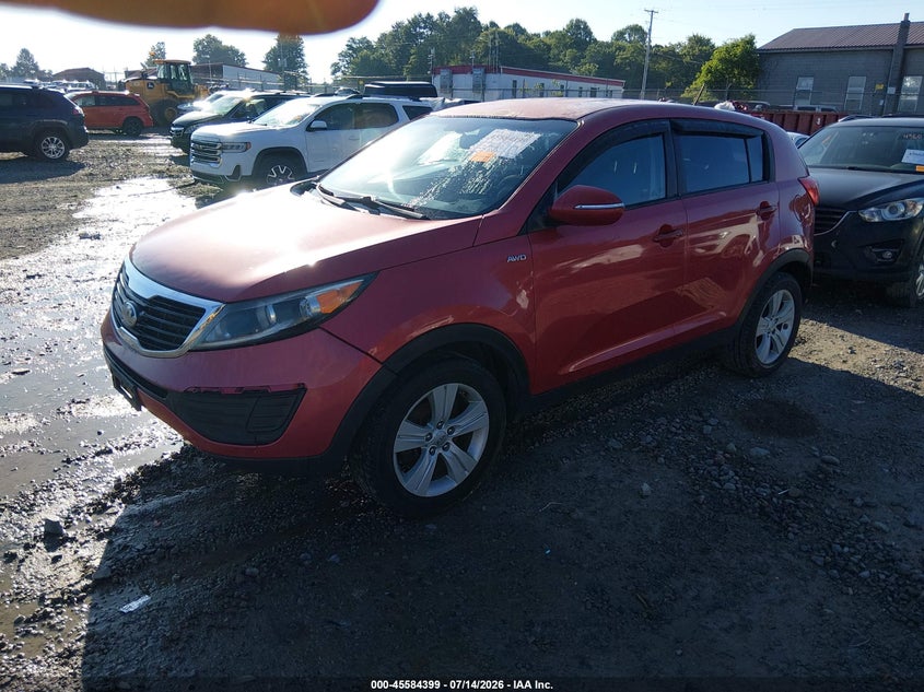 2013 Kia Sportage VIN KNDPBCA21D7422348 IAAI salvage auction — NORMAL WEAR, Original (West Virginia), sold $600 on 2026-07-29 (photo 2)