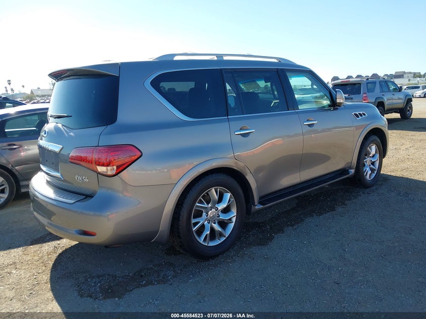 2013 Infiniti Qx56 VIN JN8AZ2ND8D9750155 IAAI salvage auction — NORMAL WEAR, Salvage Title - Dealer (California), sold $650 on 2026-07-29 (photo 4)