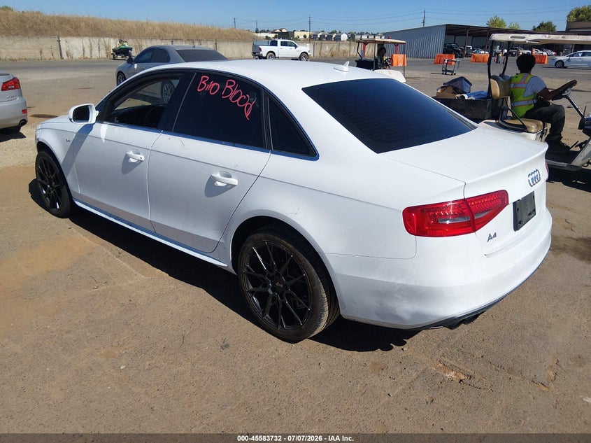 2014 Audi A4 VIN WAUAFAFL1EN023160 IAAI salvage auction — NORMAL WEAR, Clear - Dealer Only (California), sold $25 on 2026-07-29 (photo 3)