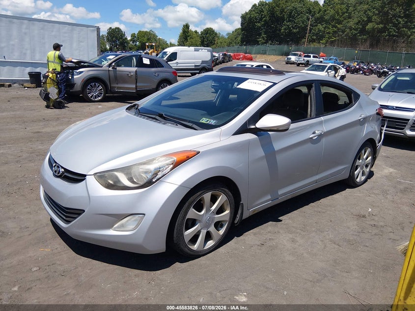 2013 Hyundai Elantra VIN KMHDH4AE1DU619471 IAAI salvage auction — REAR END, Salvage Title, sold $1,150 on 2026-07-28 (photo 2)