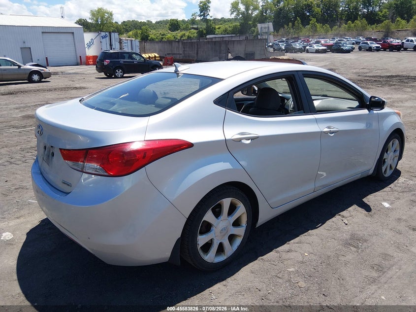 2013 Hyundai Elantra VIN KMHDH4AE1DU619471 IAAI salvage auction — REAR END, Salvage Title, sold $1,150 on 2026-07-28 (photo 4)