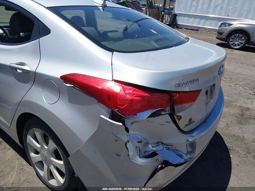 2013 Hyundai Elantra VIN KMHDH4AE1DU619471 IAAI salvage auction — REAR END, Salvage Title, sold $1,150 on 2026-07-28 (photo 6)