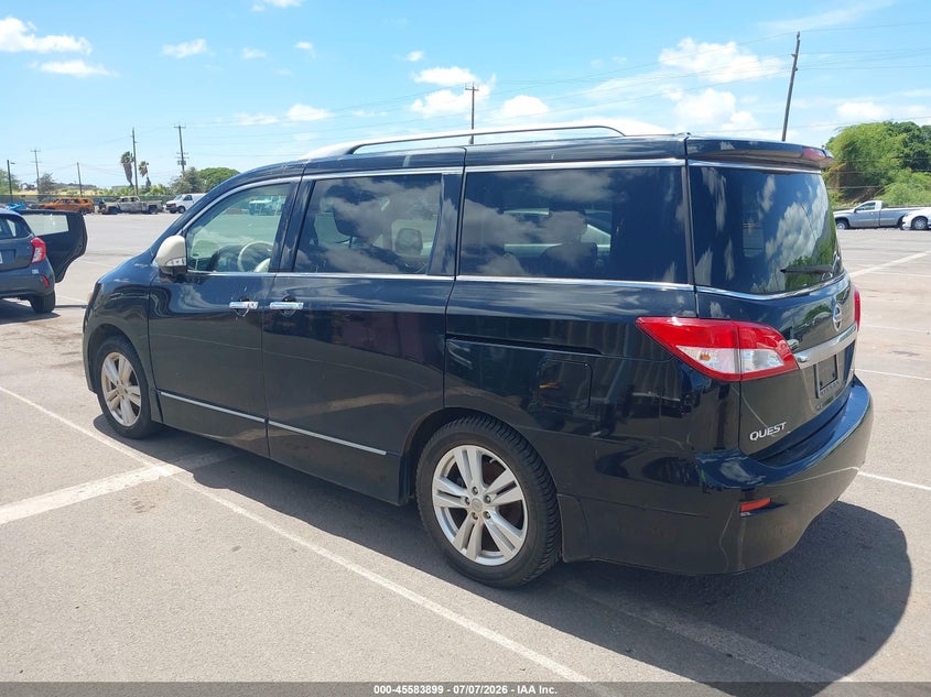 2015 Nissan Quest VIN JN8AE2KP3F9129824 IAAI salvage auction — NORMAL WEAR, Salvage Title, sold $1,050 on 2026-07-14 (photo 3)