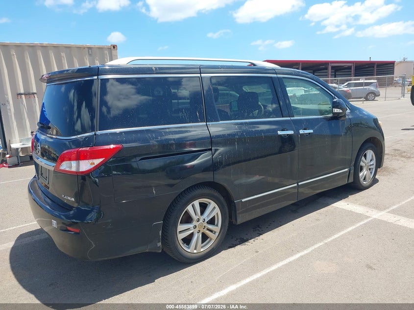 2015 Nissan Quest VIN JN8AE2KP3F9129824 IAAI salvage auction — NORMAL WEAR, Salvage Title, sold $1,050 on 2026-07-14 (photo 4)