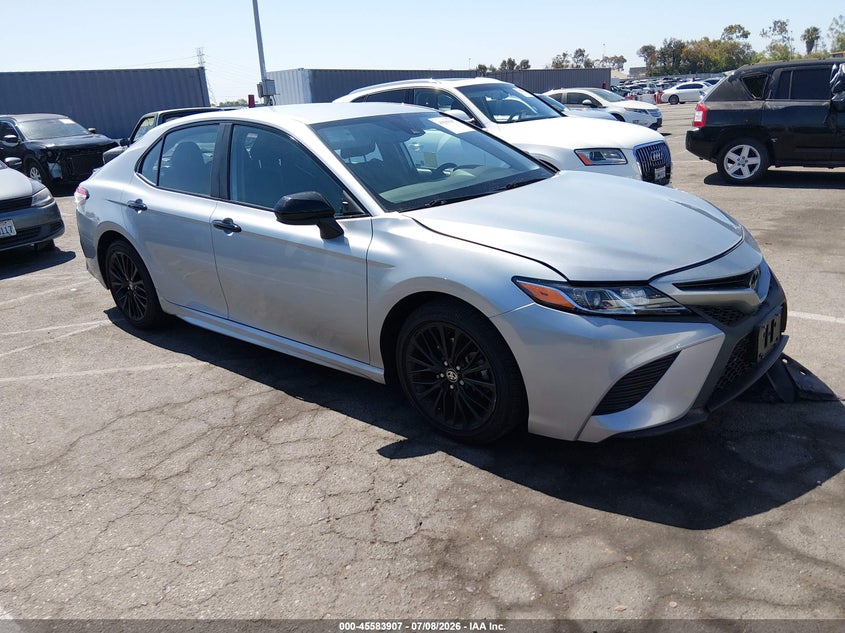 2020 Toyota Camry VIN 4T1G11AK3LU375987 IAAI salvage auction — LEFT FRONT, Salvage (California), sold $6,100 on 2026-07-31 (photo 1)