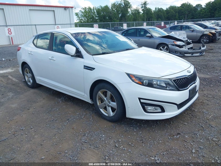 2015 Kia Optima VIN 5XXGM4A7XFG507050 IAAI salvage auction — NORMAL WEAR, Clear (New York), sold $400 on 2026-07-28 (photo 1)