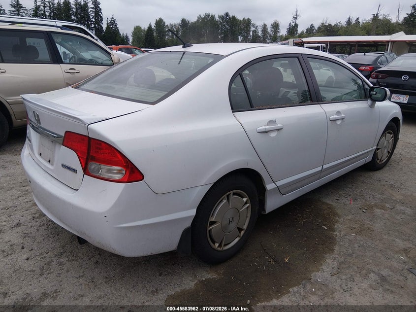 2009 Honda Civic hybrid VIN JHMFA36269S003499 IAAI salvage auction — NORMAL WEAR, Clear (Washington), sold $525 on 2026-07-22 (photo 4)
