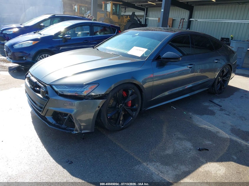 2021 Audi S7 VIN WAUSFBF21MN035034 IAAI salvage auction — LEFT FRONT, Certificate Of Title (Nebraska), sold $26,500 on 2026-08-20 (photo 2)