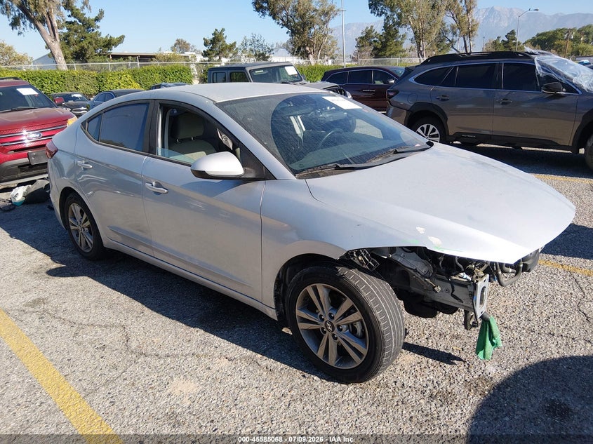 2018 Hyundai Elantra VIN KMHD84LF0JU499843 IAAI salvage auction — FRONT END, Salvage (California), sold $700 on 2026-07-28 (photo 1)