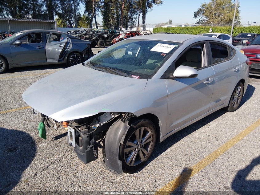 2018 Hyundai Elantra VIN KMHD84LF0JU499843 IAAI salvage auction — FRONT END, Salvage (California), sold $700 on 2026-07-28 (photo 2)