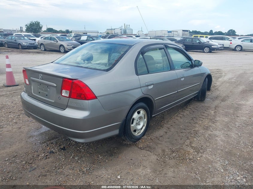 2005 Honda Civic hybrid VIN JHMES96645S022156 IAAI salvage auction — NORMAL WEAR, Clear (Alabama), sold $275 on 2026-07-14 (photo 4)