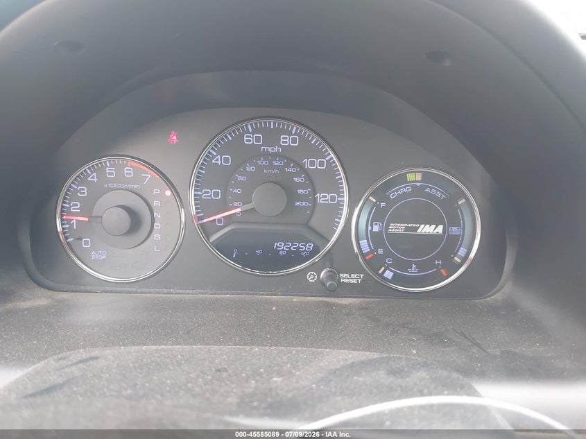 2005 Honda Civic hybrid VIN JHMES96645S022156 IAAI salvage auction — NORMAL WEAR, Clear (Alabama), sold $275 on 2026-07-14 (photo 7)