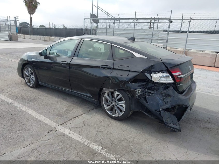 2018 Honda Clarity VIN JHMZC5F30JC020051 IAAI salvage auction — REAR END, Salvage (California), sold $5,225 on 2026-07-29 (photo 3)