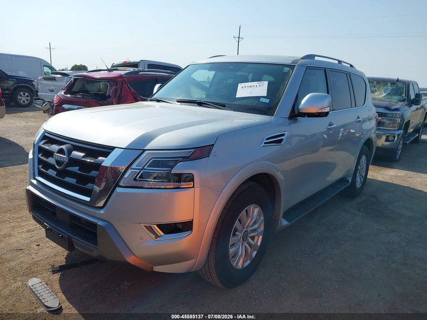 2023 Nissan Armada VIN JN8AY2AC2P9180710 IAAI salvage auction — HAIL, Salvage Title, sold $14,050 on 2026-09-01 (photo 2)