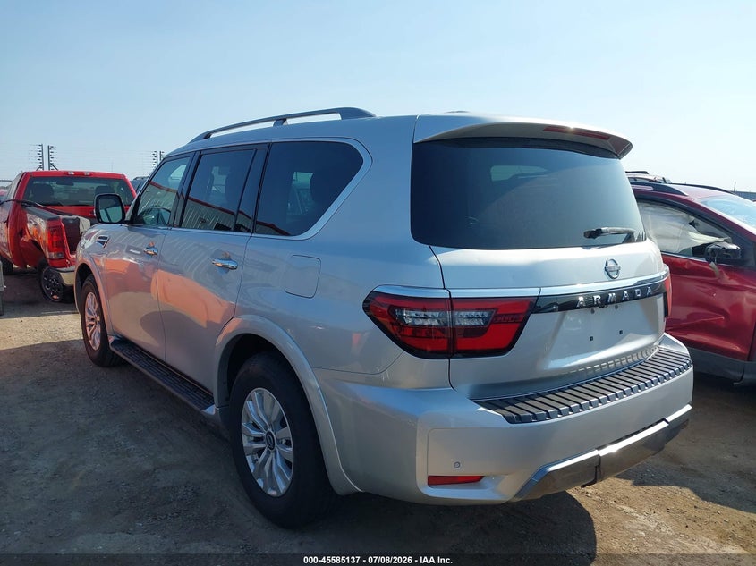 2023 Nissan Armada VIN JN8AY2AC2P9180710 IAAI salvage auction — HAIL, Salvage Title, sold $14,050 on 2026-09-01 (photo 3)