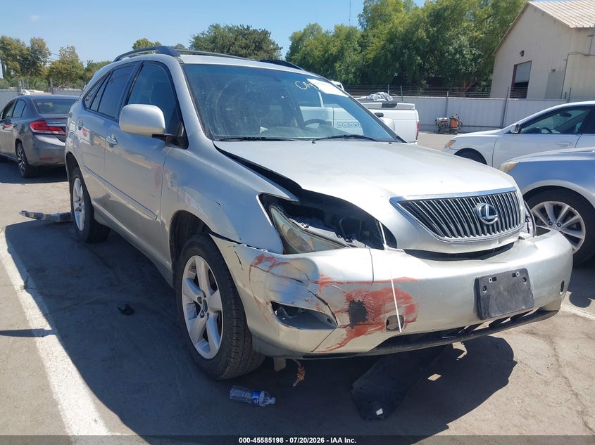 2007 Lexus Rx 350 VIN JTJGK31U870003408 IAAI salvage auction — NORMAL WEAR, App For Dup Clear (California), sold $625 on 2026-07-28 (photo 1)