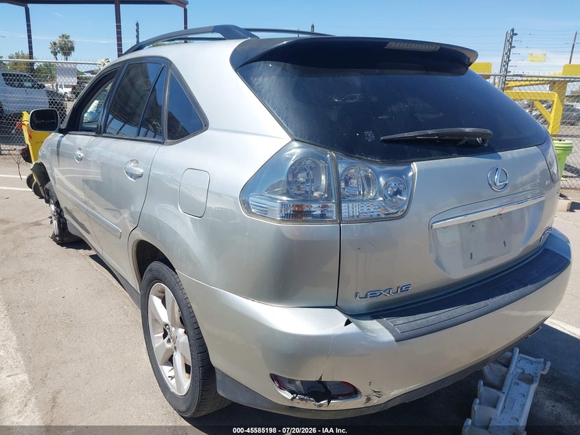 2007 Lexus Rx 350 VIN JTJGK31U870003408 IAAI salvage auction — NORMAL WEAR, App For Dup Clear (California), sold $625 on 2026-07-28 (photo 3)