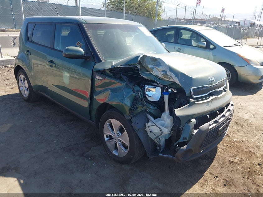 2014 Kia Soul VIN KNDJN2A2XE7021566 IAAI salvage auction — FRONT END, Salvage (California), sold $825 on 2026-07-29 (photo 1)