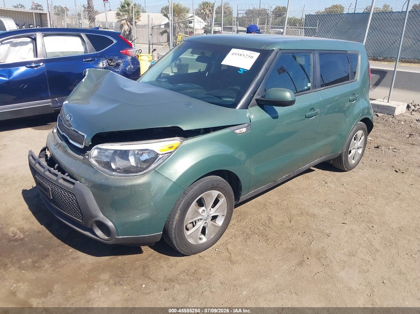2014 Kia Soul VIN KNDJN2A2XE7021566 IAAI salvage auction — FRONT END, Salvage (California), sold $825 on 2026-07-29 (photo 2)