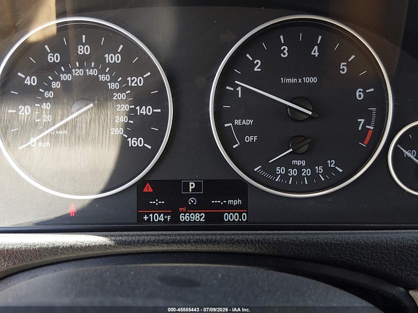 2015 BMW 3er VIN WBA3C1C57FK121023 IAAI salvage auction — FRONT END, Salvage Title, sold $2,000 on 2026-07-20 (photo 7)