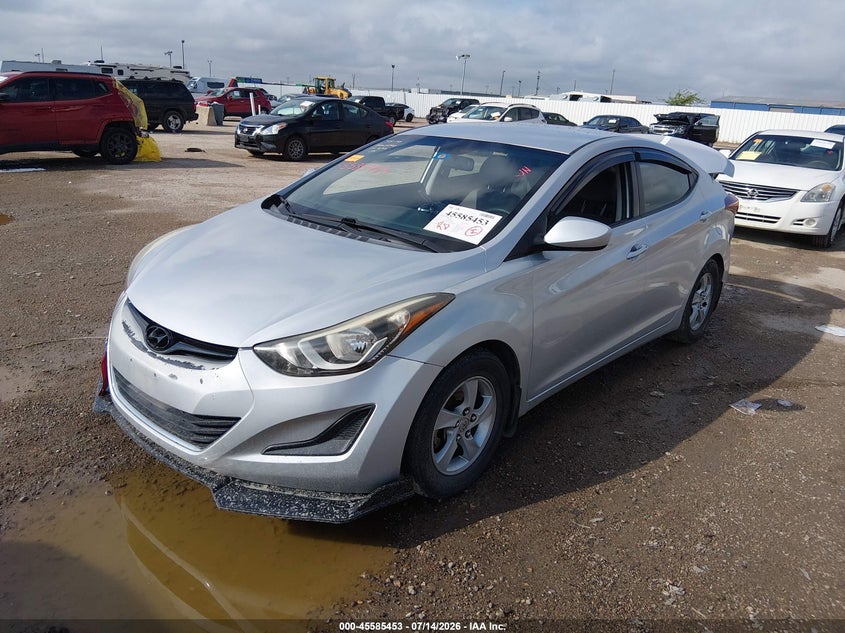 2014 Hyundai Elantra VIN KMHDH4AE4EU218661 IAAI salvage auction — REAR END, Salvage (Texas), sold $1,400 on 2026-07-22 (photo 2)