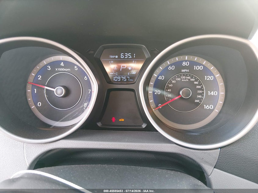 2014 Hyundai Elantra VIN KMHDH4AE4EU218661 IAAI salvage auction — REAR END, Salvage (Texas), sold $1,400 on 2026-07-22 (photo 7)