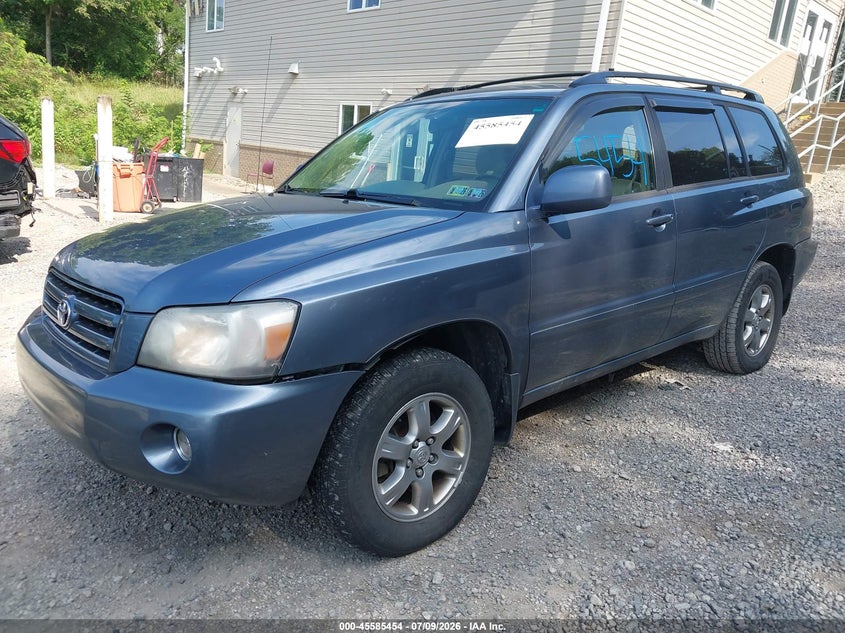 2005 Toyota Highlander VIN JTEEP21A750075446 IAAI salvage auction — NORMAL WEAR, Clear (Pennsylvania), sold $800 on 2026-07-17 (photo 2)