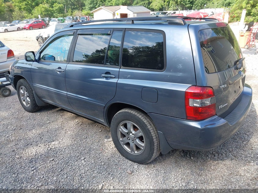 2005 Toyota Highlander VIN JTEEP21A750075446 IAAI salvage auction — NORMAL WEAR, Clear (Pennsylvania), sold $800 on 2026-07-17 (photo 3)